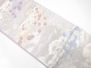 アンティーク　雲に鳳凰・花模様織り出し袋帯（材料）